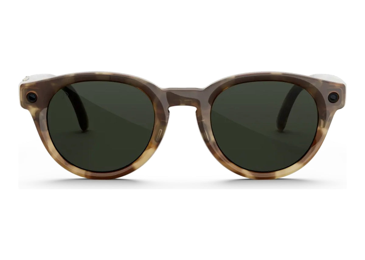 Meta Nova AI Smart Glasses Transitions Graphite Green Lens Honey Tortoise