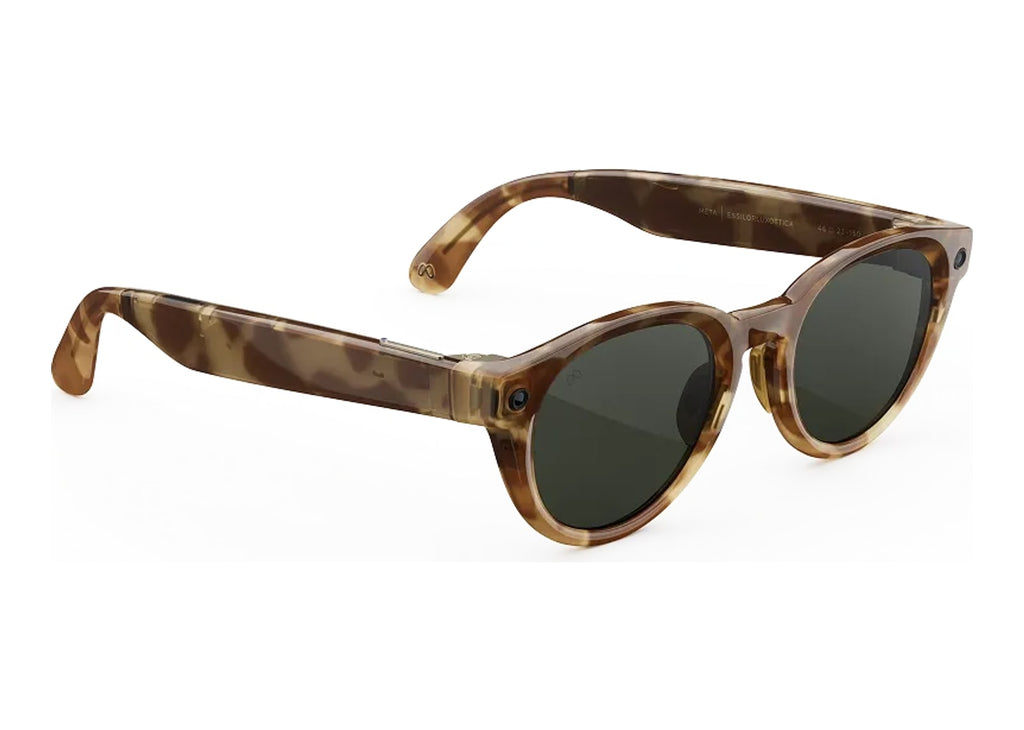 Meta Nova AI Smart Glasses Transitions Graphite Green Lens Honey Tortoise