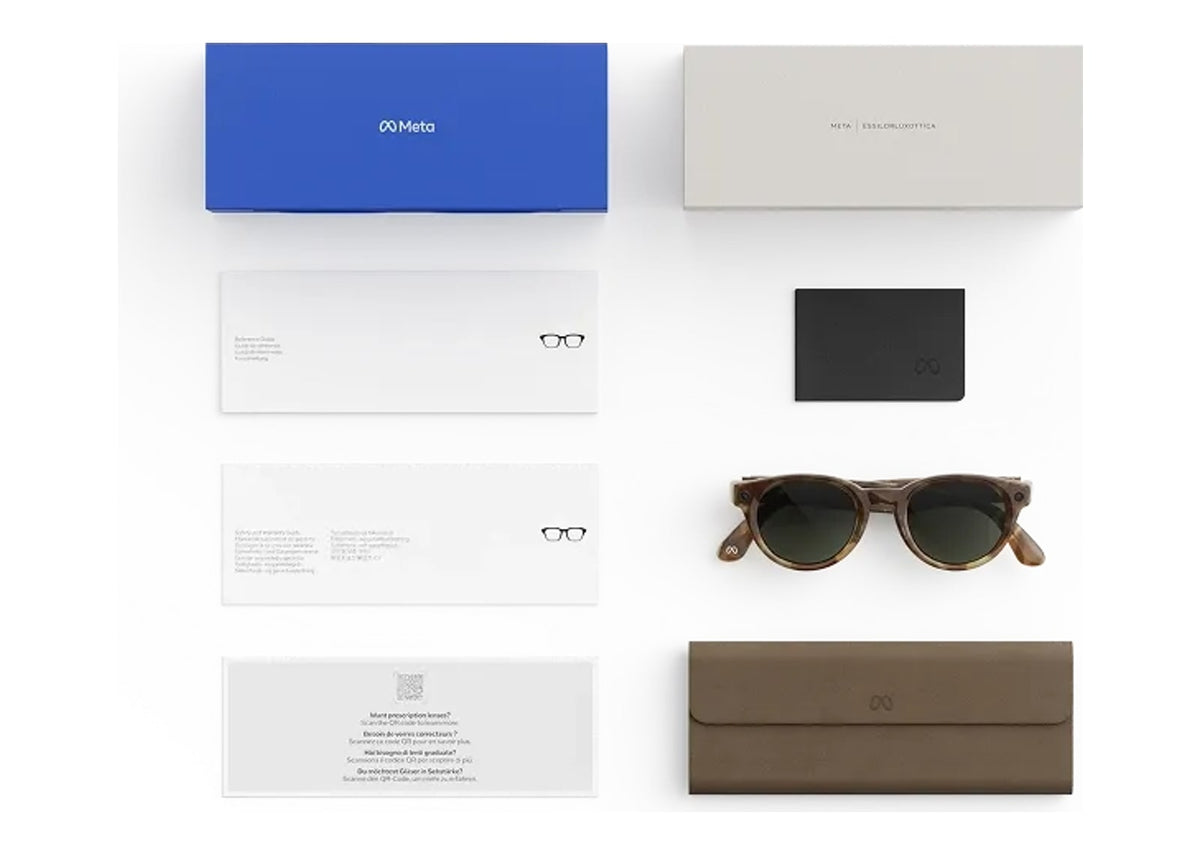 Meta Nova AI Smart Glasses Transitions Graphite Green Lens Honey Tortoise