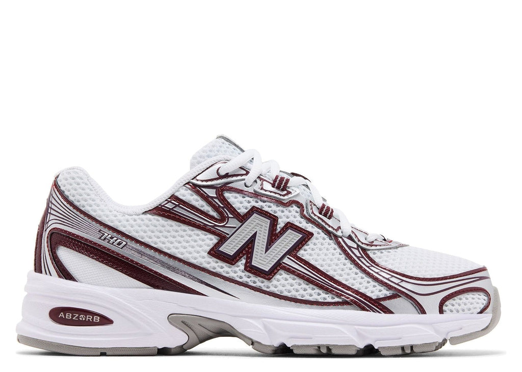 New Balance 740 White Burgundy Silver