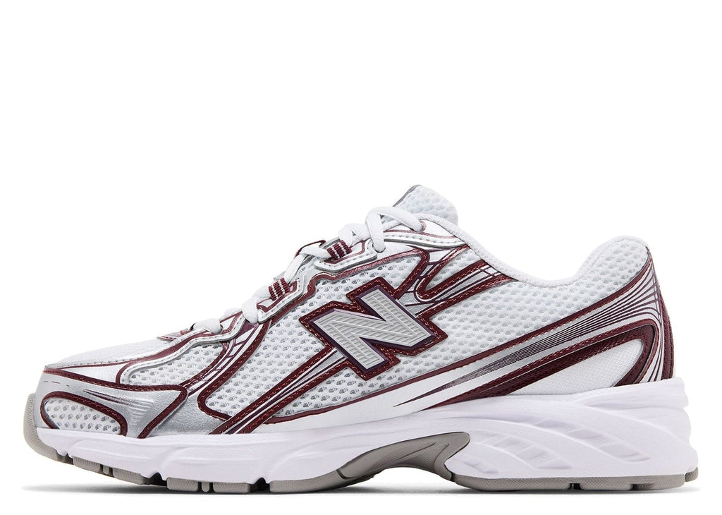 New Balance 740 White Burgundy Silver
