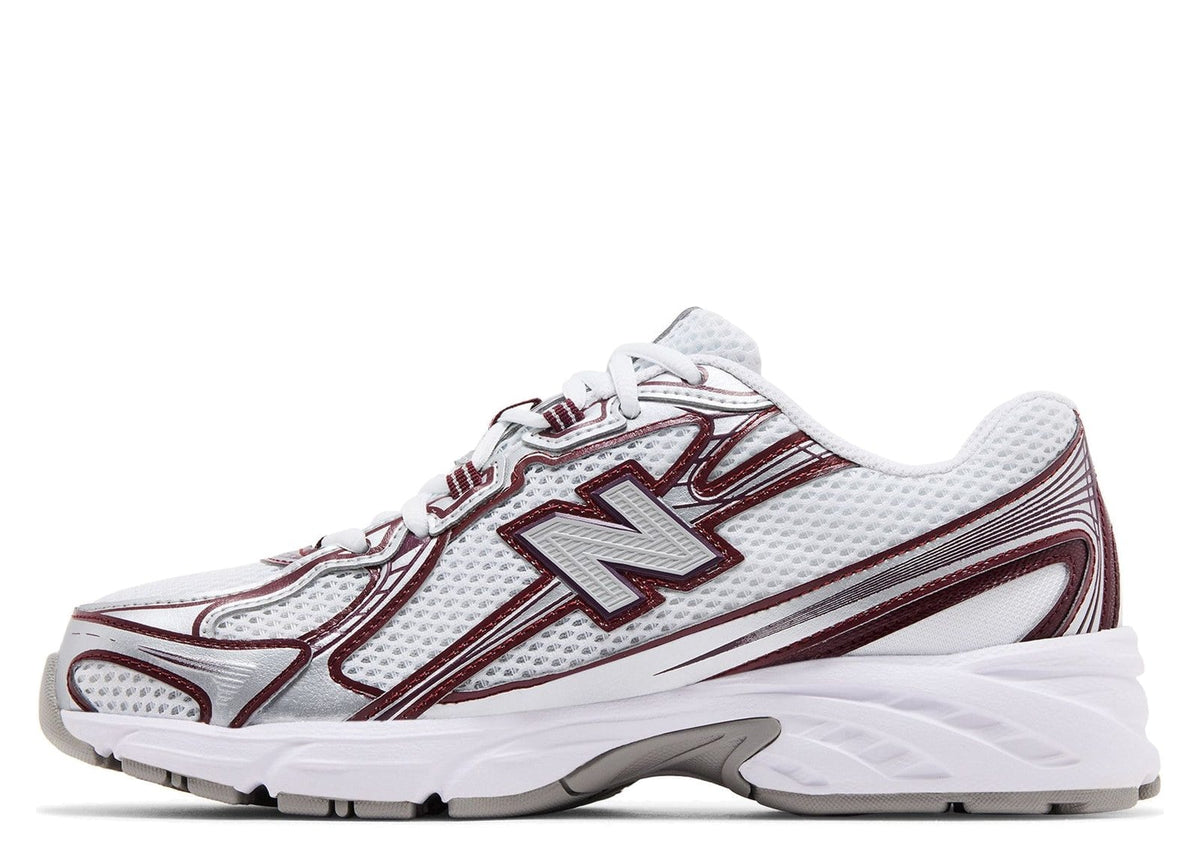 New Balance 740 White Burgundy Silver