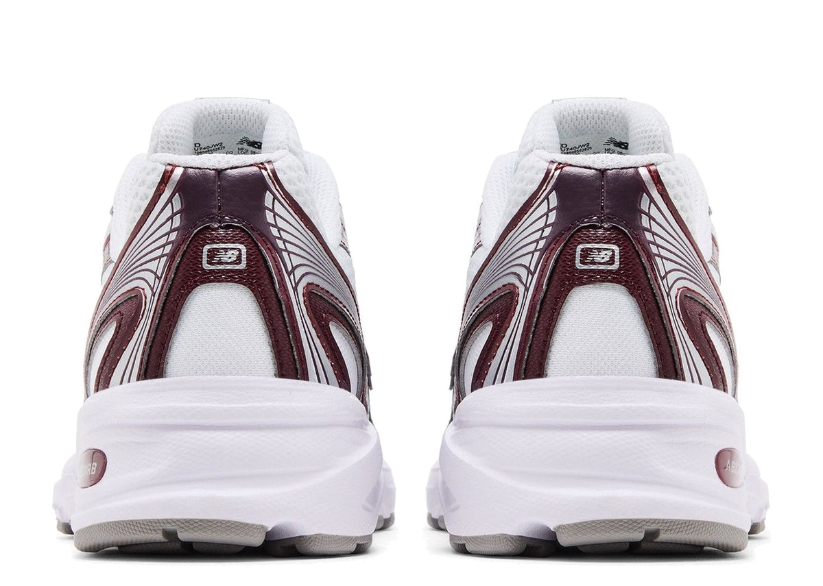 New Balance 740 White Burgundy Silver