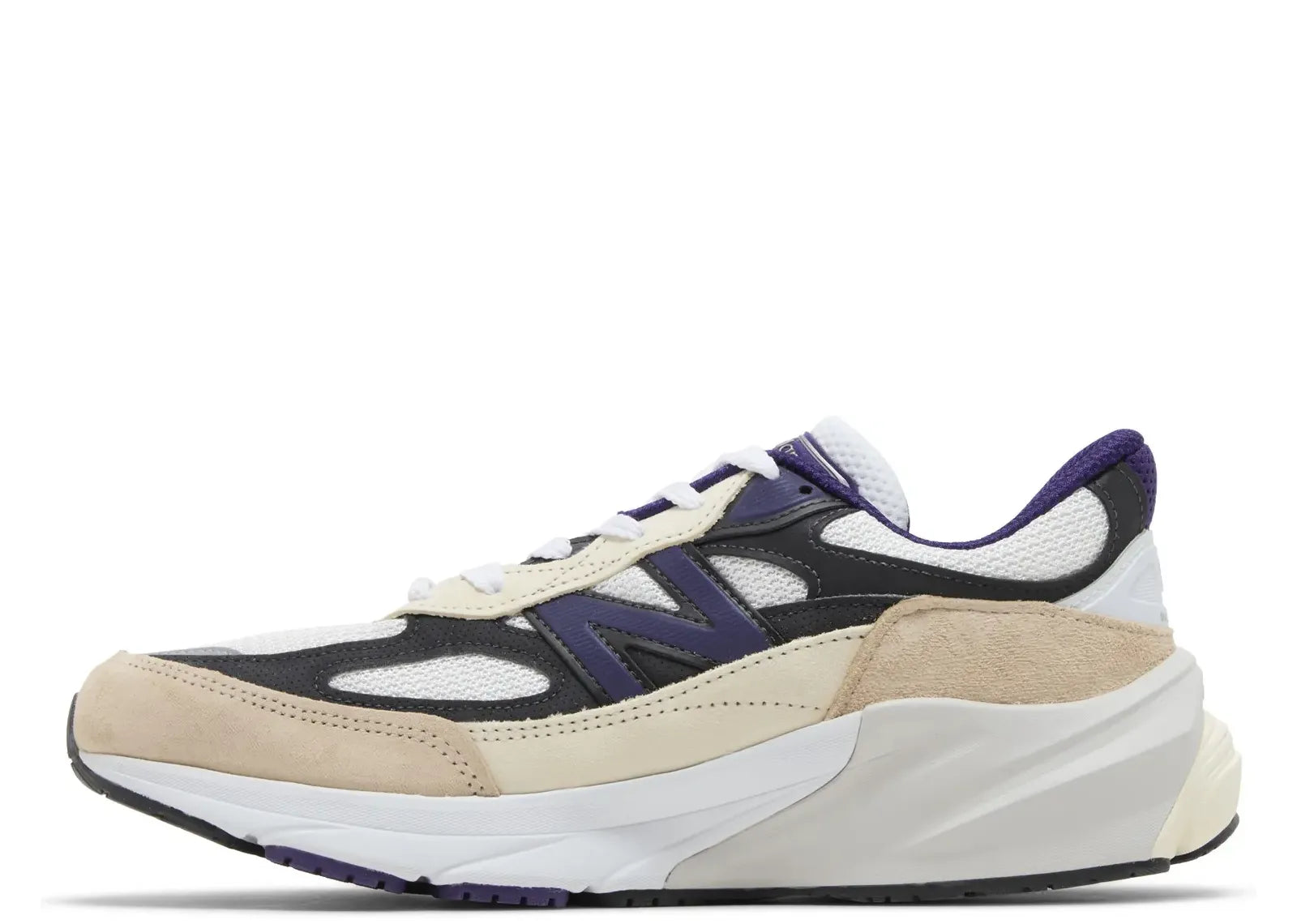 New Balance 990 v 6 Mi USA Teddy Santis White Black Plum