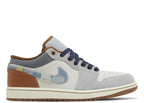 Nike Air Jordan 1 Low SE Phantom Repaired Denim Swoosh