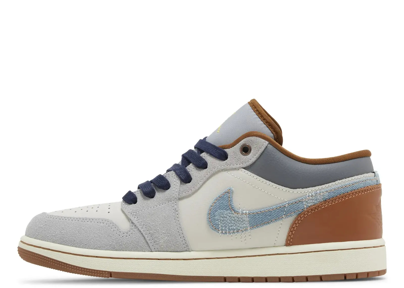 Nike Air Jordan 1 Low SE Phantom Repaired Denim Swoosh