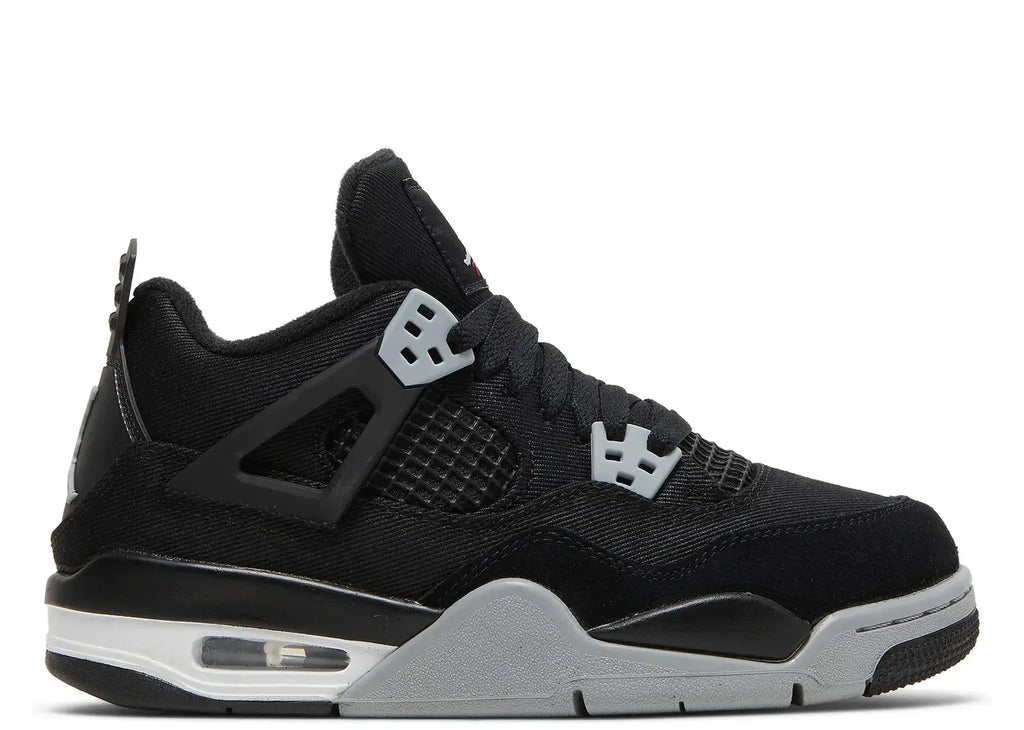 Nike Air Jordan 4 Retro Black Canvas (GS)