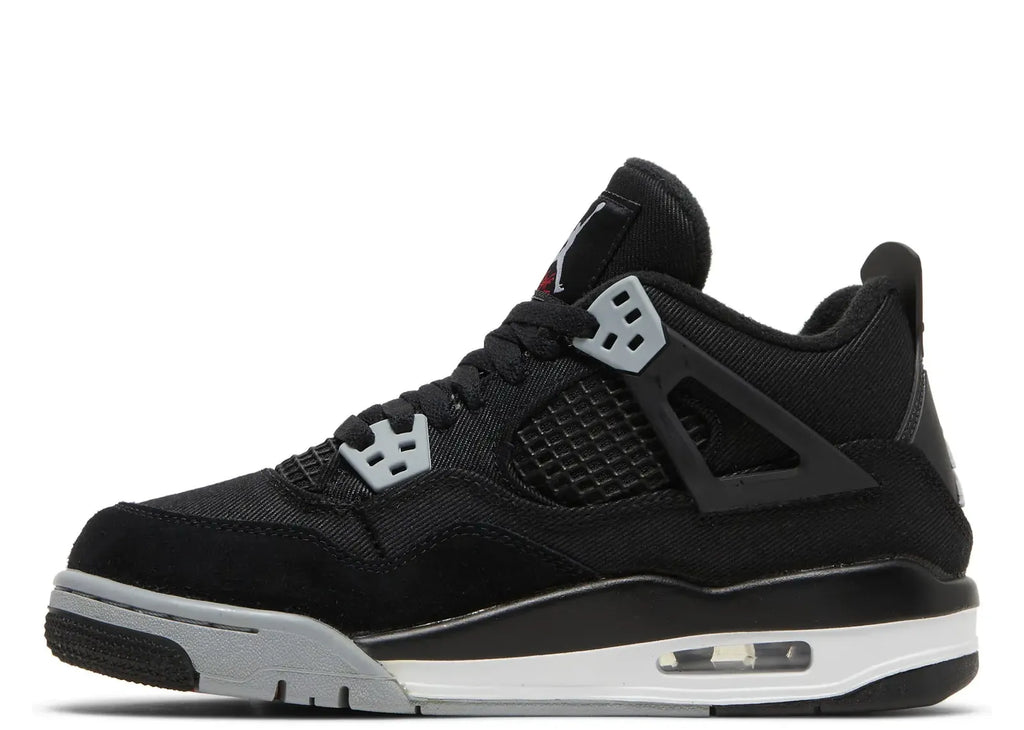 Nike Air Jordan 4 Retro Black Canvas (GS)