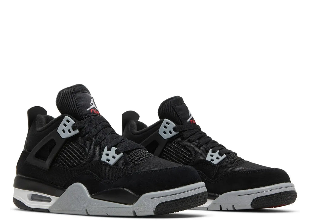 Nike Air Jordan 4 Retro Black Canvas (GS)