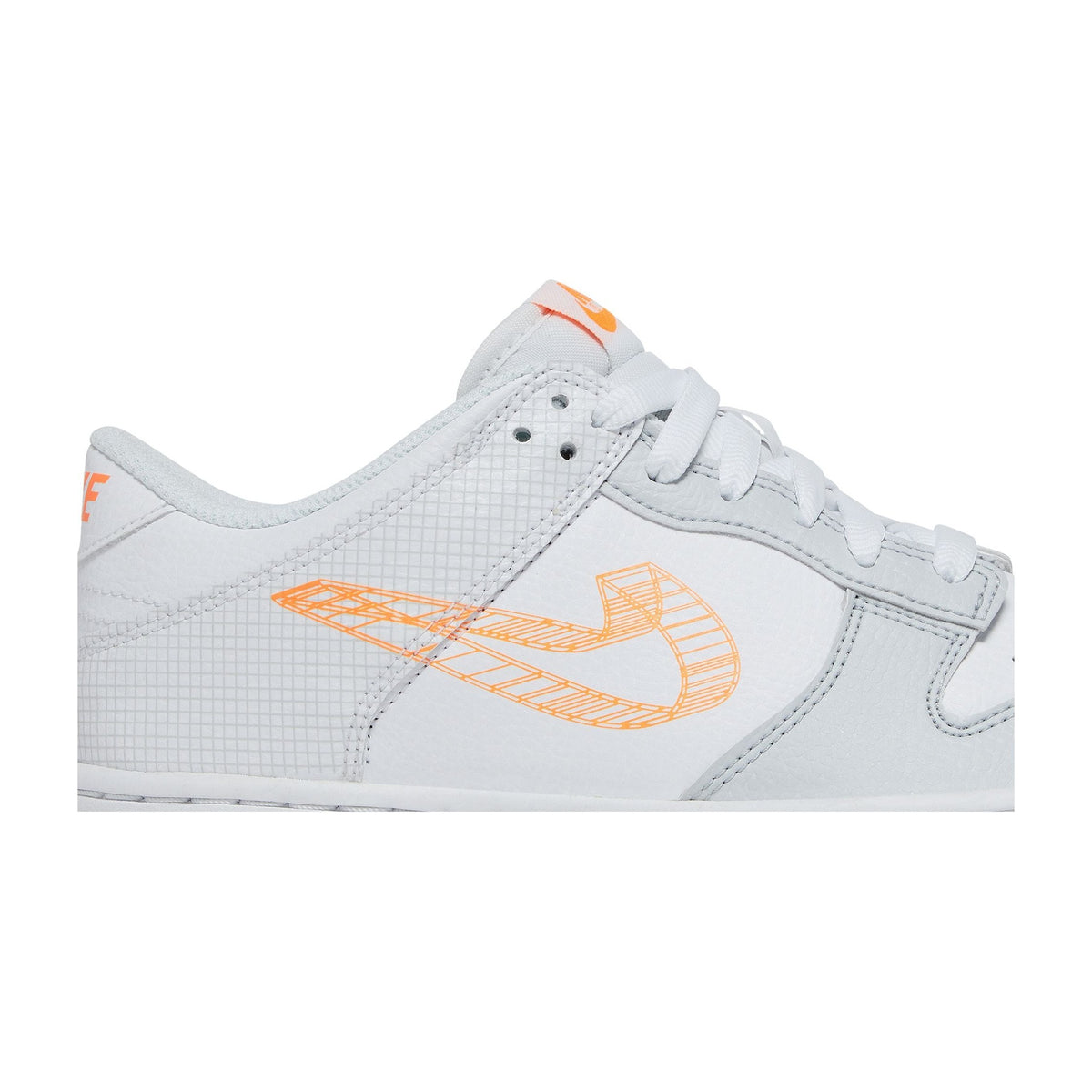 Nike Dunk Low SE 3 D Swoosh Pure Platinum Total Orange (GS)
