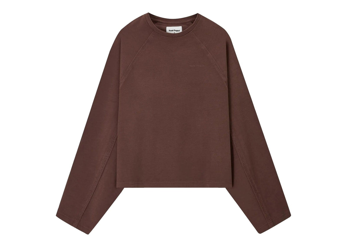 Nude Project Basic Long-Sleeve Tee Brown