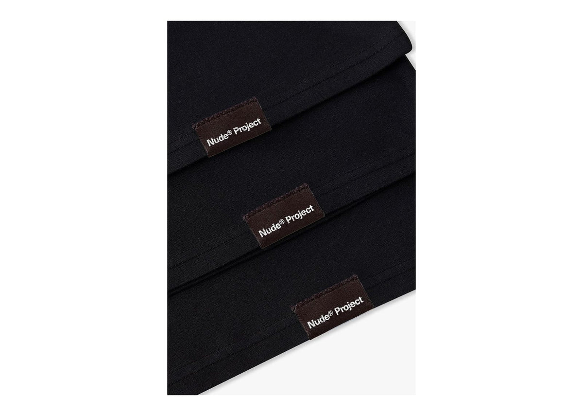 Nude Project Basic Tee Black 3 x Pack