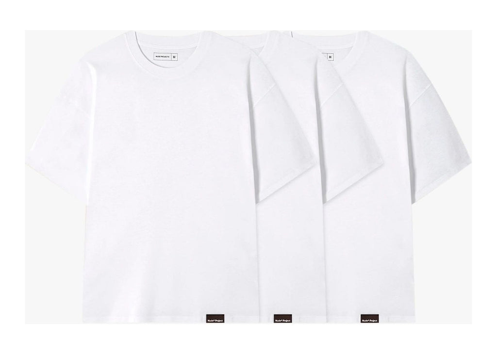 Nude Project Basic Tee White 3 x Pack