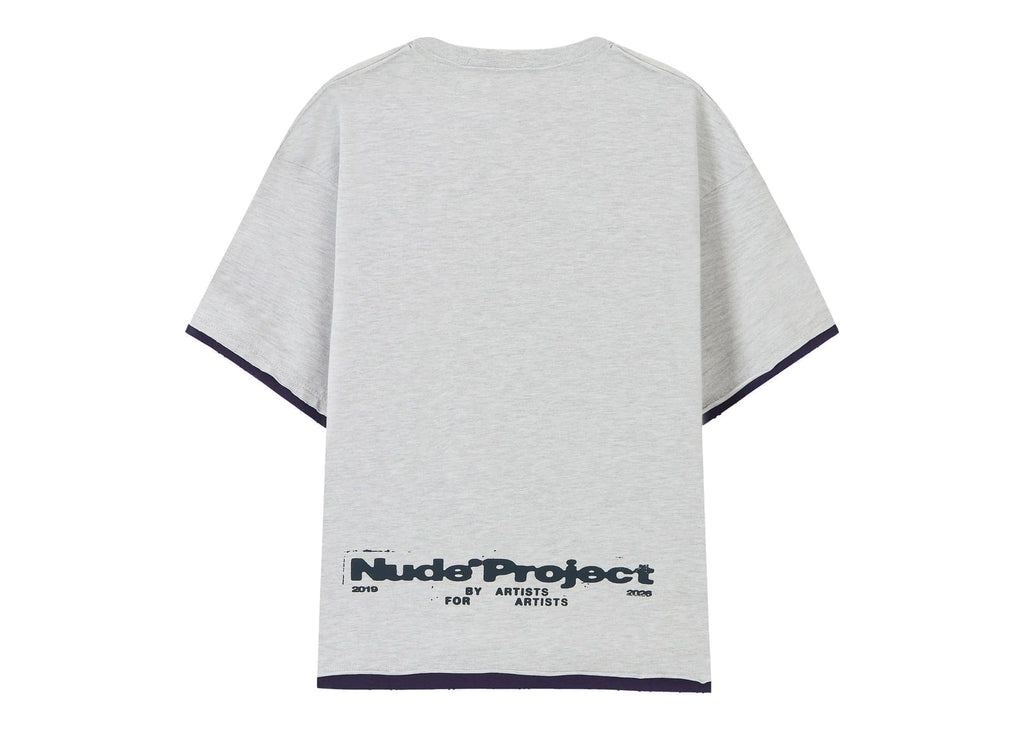 Nude Project Bear Tee Grey Melange