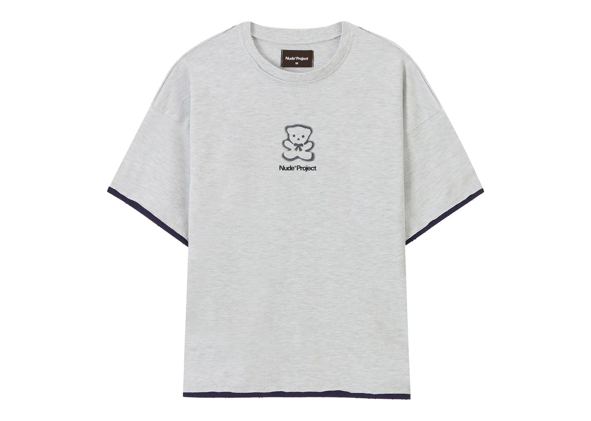 Nude Project Bear Tee Grey Melange