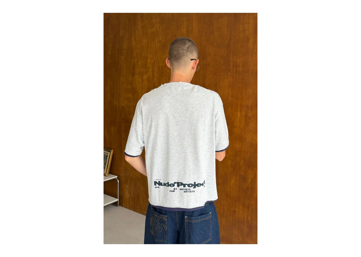 Nude Project Bear Tee Grey Melange