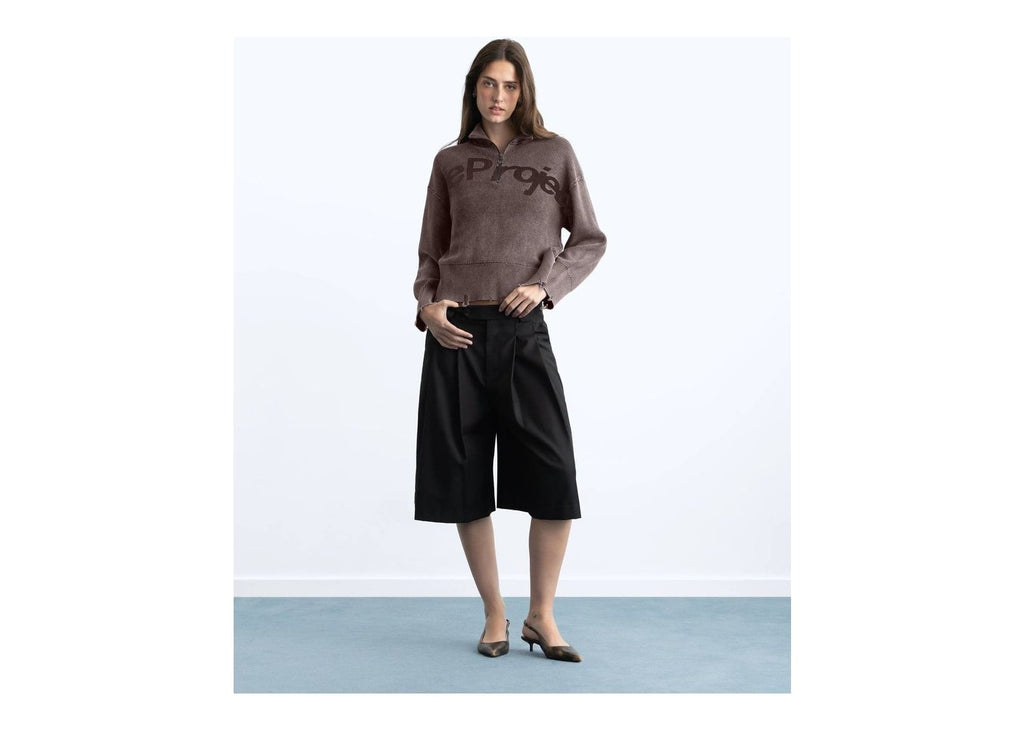 Nude Project Beast Quarter-Zip Knit Brown