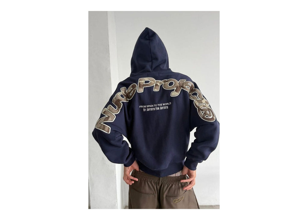 Nude Project Beast Zip-Up Hoodie Navy