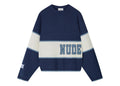 Nude Project Big-Striped Knit Sweater Navy