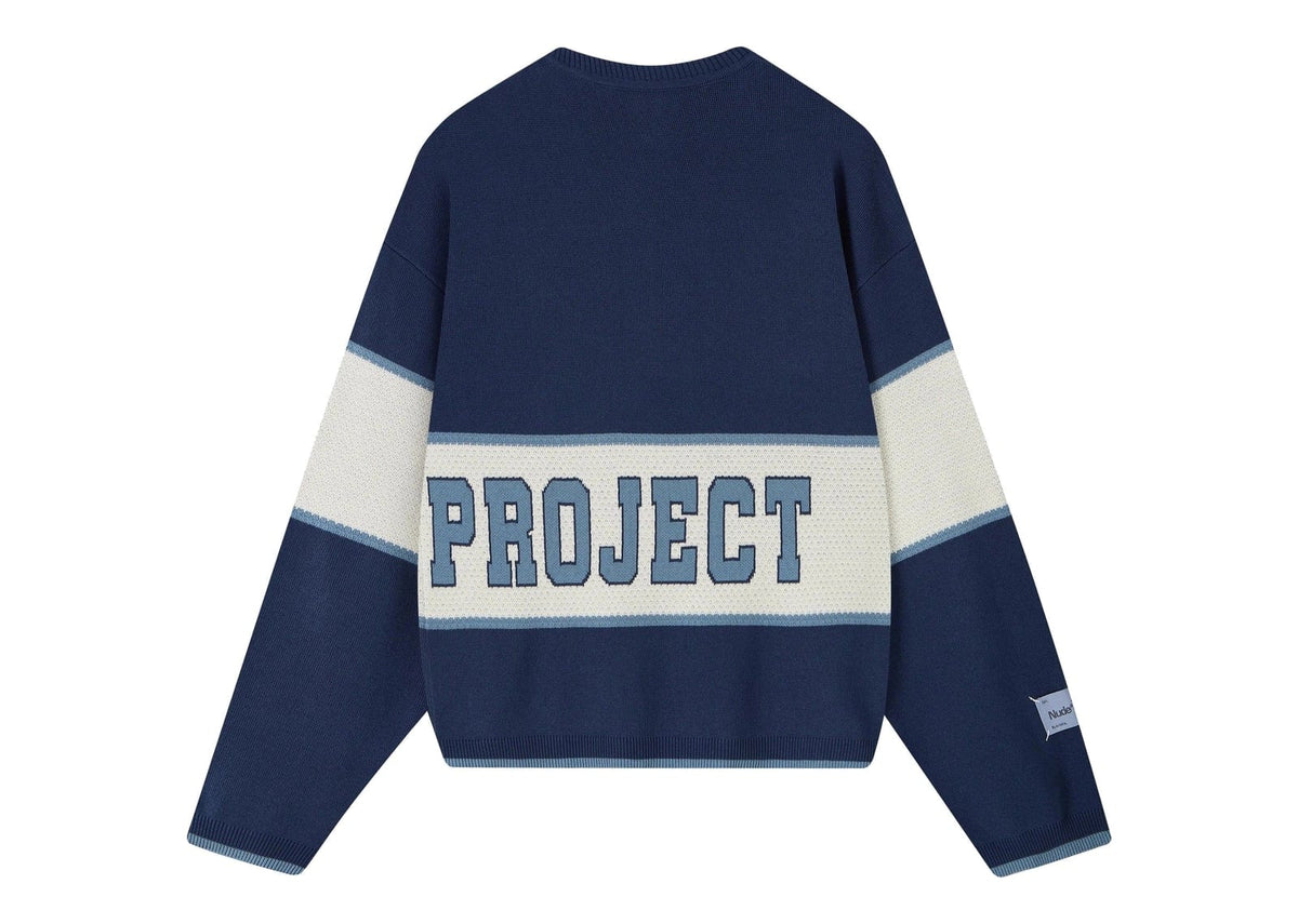 Nude Project Big-Striped Knit Sweater Navy