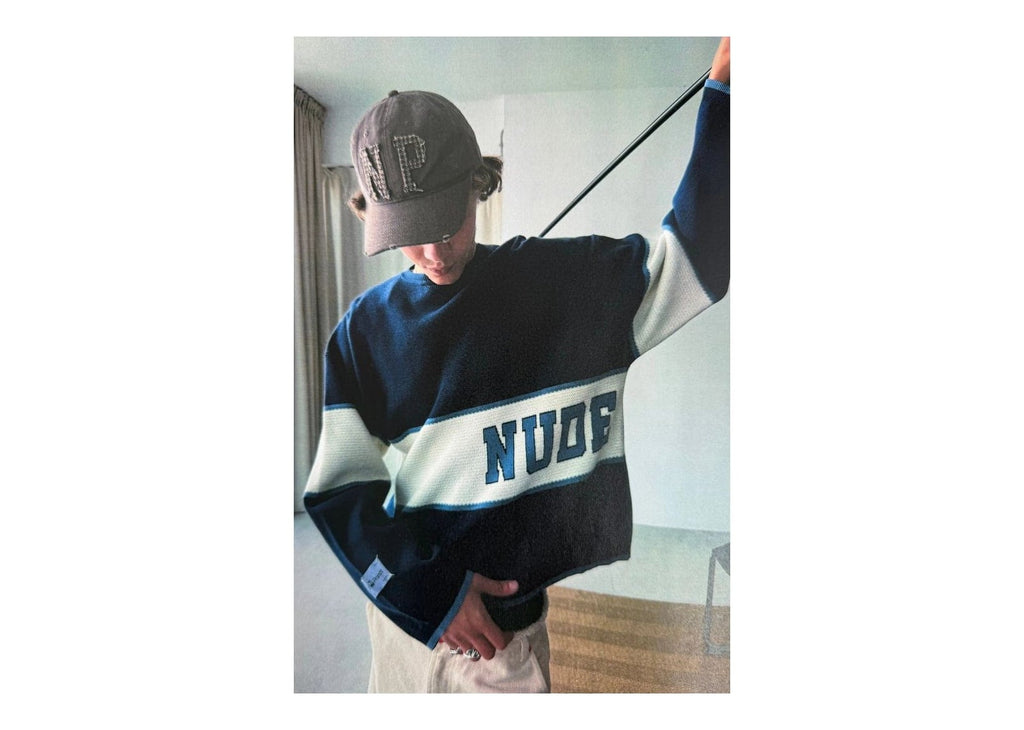 Nude Project Big-Striped Knit Sweater Navy