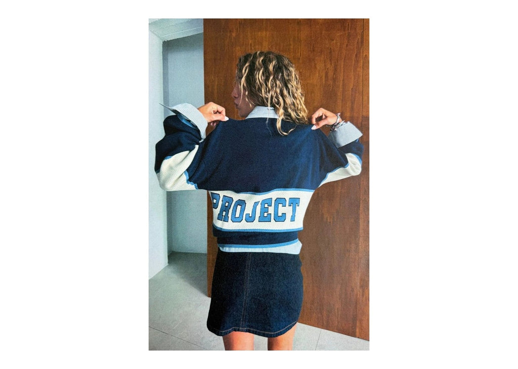 Nude Project Big-Striped Knit Sweater Navy