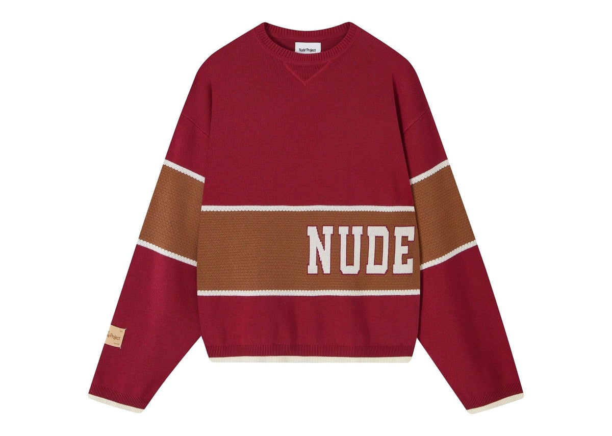 Nude Project Big-Striped Knit Sweater Red