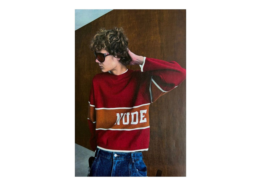 Nude Project Big-Striped Knit Sweater Red