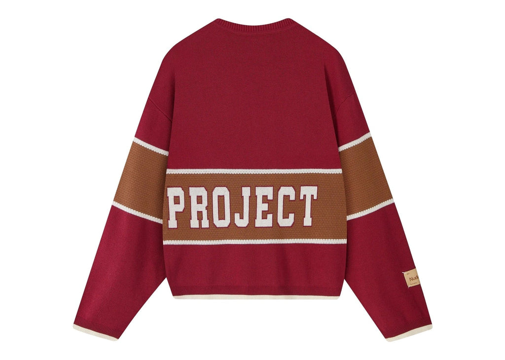 Nude Project Big-Striped Knit Sweater Red