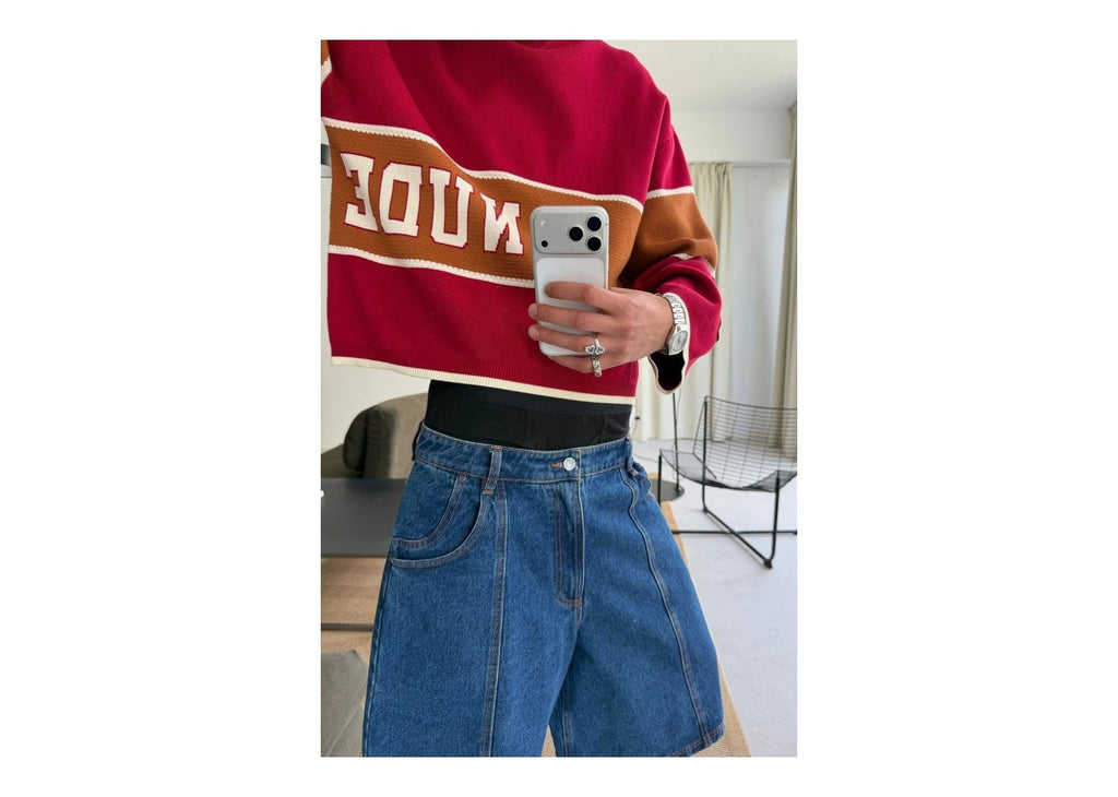 Nude Project Big-Striped Knit Sweater Red
