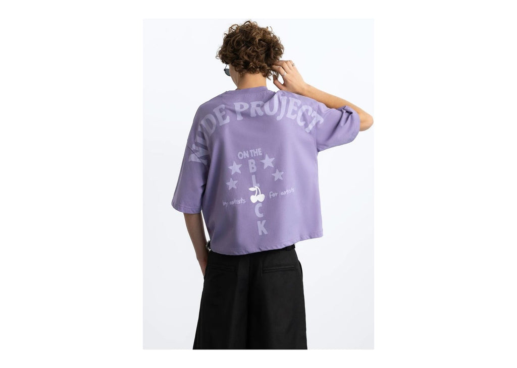 Nude Project Block Tee Purple