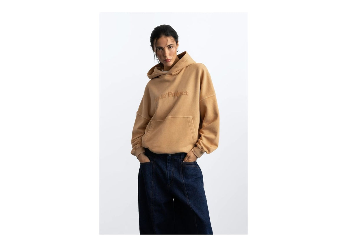 Nude Project Box Logo Hoodie Beige