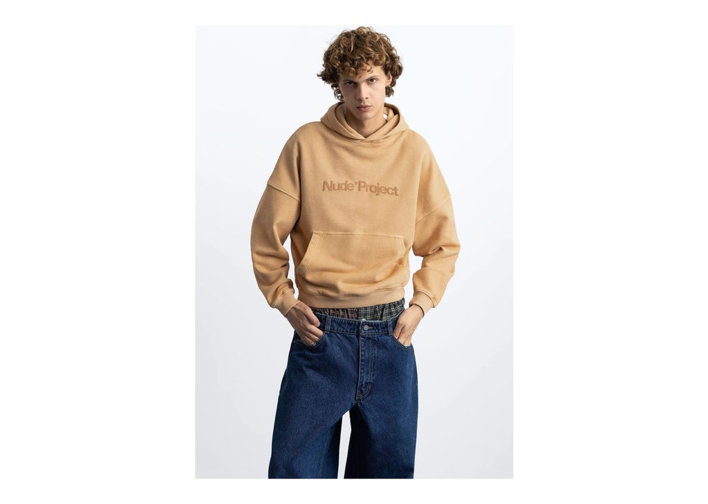 Nude Project Box Logo Hoodie Beige