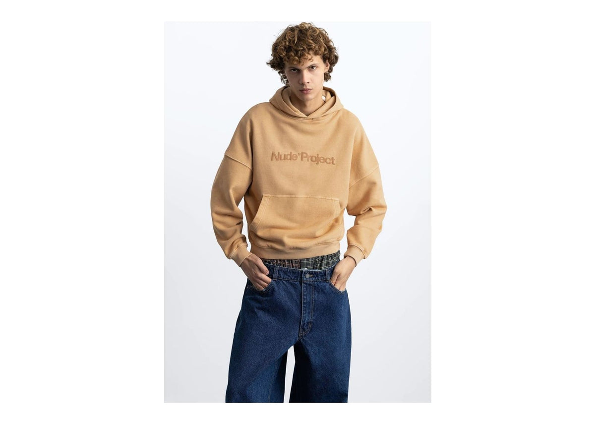 Nude Project Box Logo Hoodie Beige