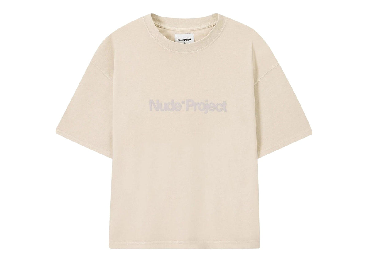 Nude Project Box Logo Tee Beige