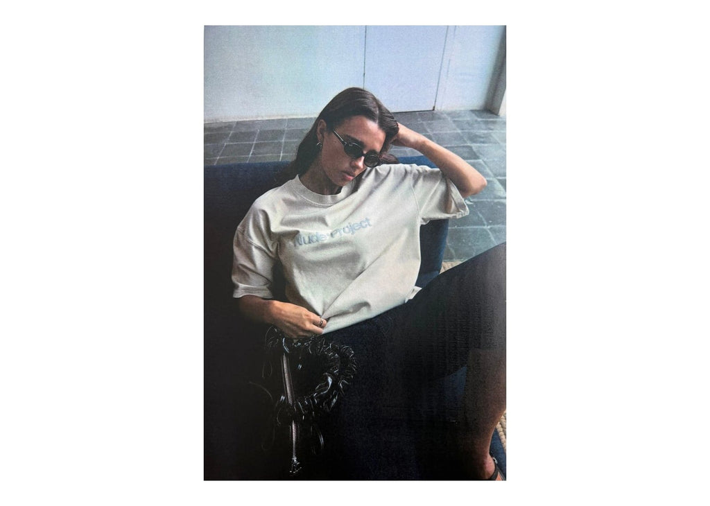Nude Project Box Logo Tee Beige