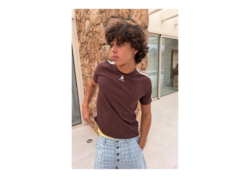 Nude Project Cherry Logo Slim Tee Brown