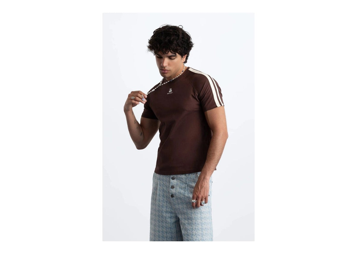 Nude Project Cherry Logo Slim Tee Brown