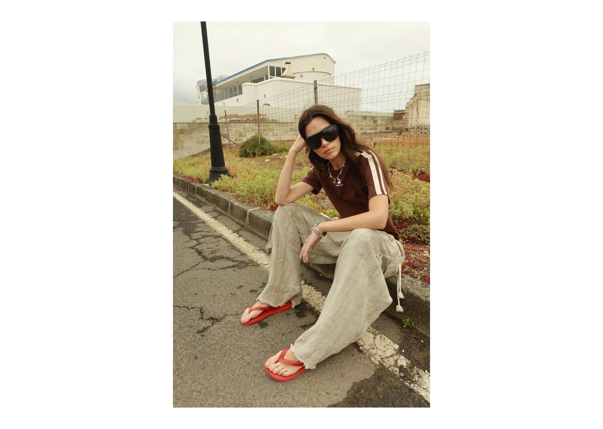 Nude Project Cherry Logo Slim Tee Brown