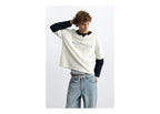 Nude Project Double Neck Long-Sleeve Tee White