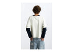 Nude Project Double Neck Long-Sleeve Tee White