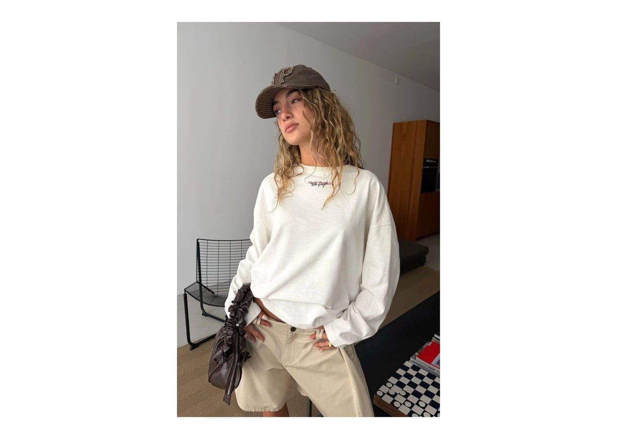 Nude Project Ego Long-Sleeve Tee Marshmallow