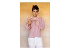 Nude Project Faded Striped Polo Red