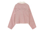 Nude Project Faded Striped Polo Red