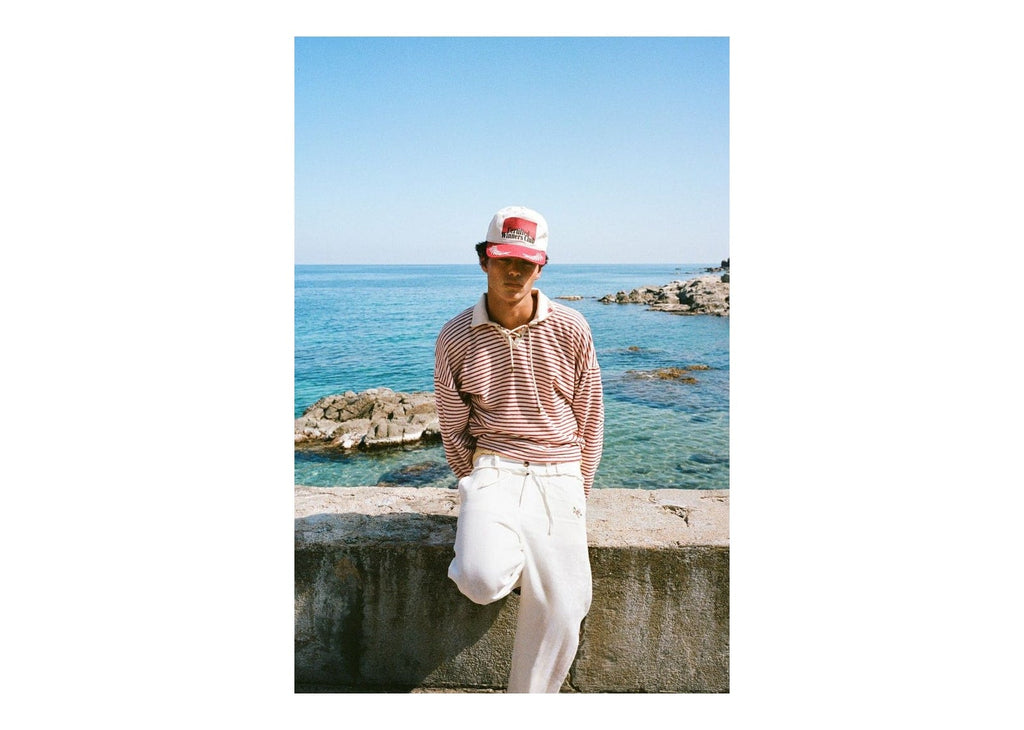 Nude Project Faded Striped Polo Red