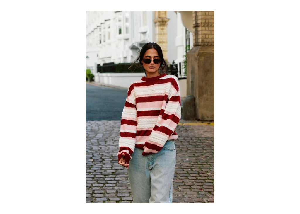 Nude Project Flamingo Knit Sweater Burgundy