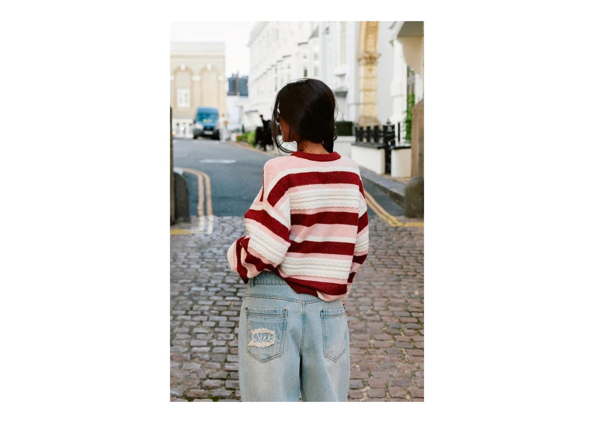 Nude Project Flamingo Knit Sweater Burgundy