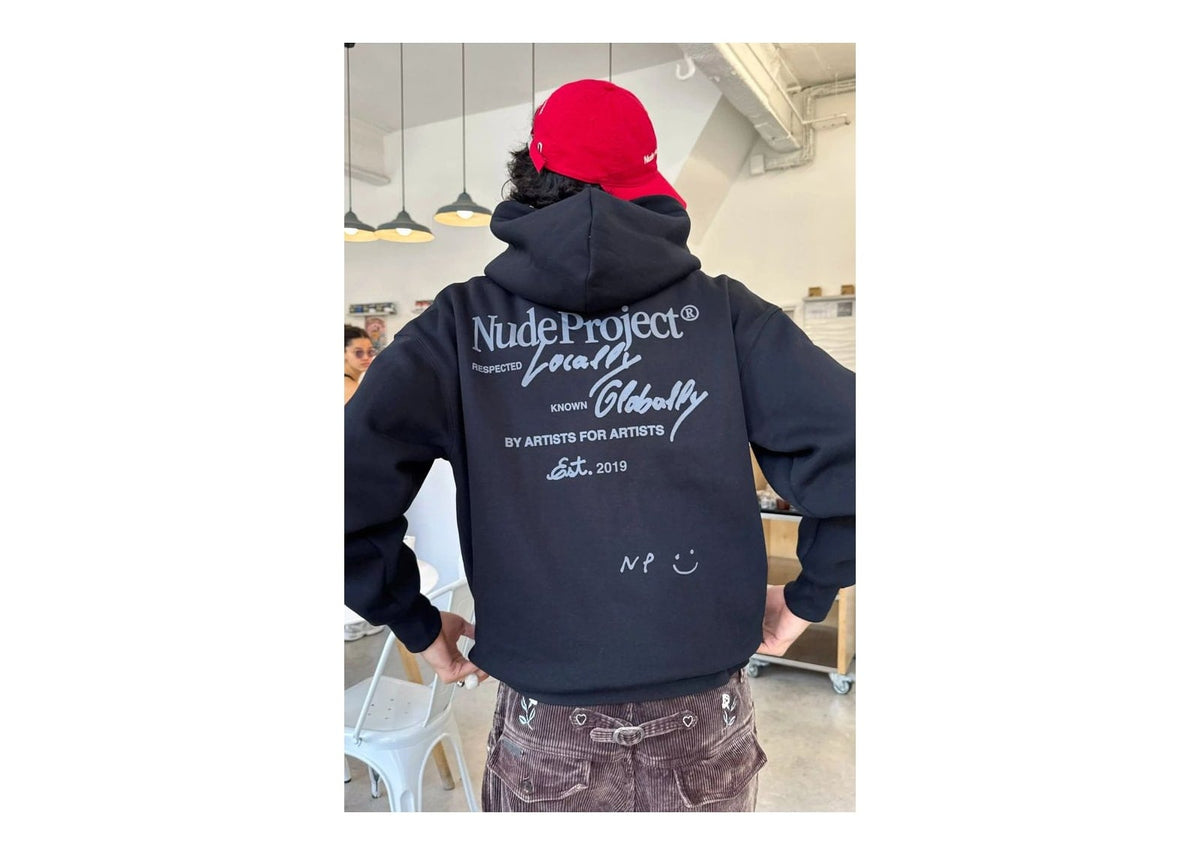 Nude Project Global Soon Zip-Up Hoodie Black