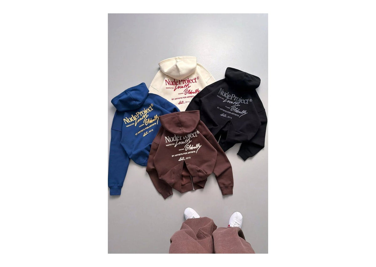 Nude Project Global Soon Zip-Up Hoodie Black