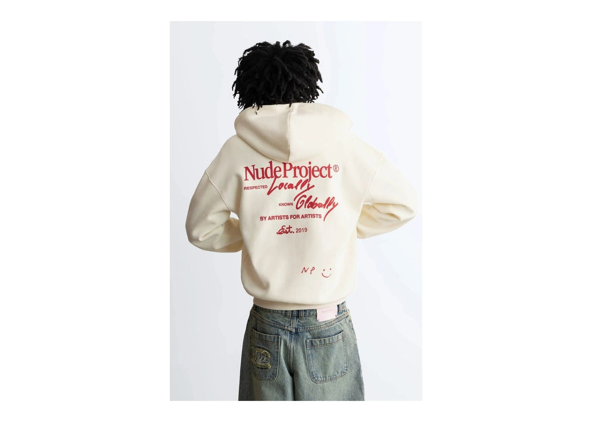 Nude Project Global Soon Zip-Up Hoodie Marshmallow